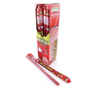 Sour Punch Sip-N-Chew Edible Drinking Straws Cherry 0.9oz 30ct